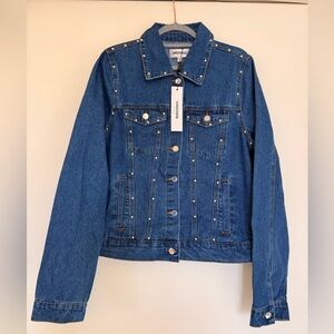 Vigoss Blue Denim Jacket with Stud Details